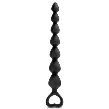 Chapelet plug anal noir 18cm - CC5710041010