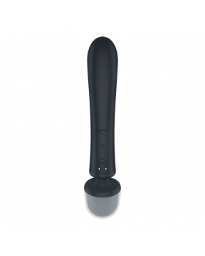 2 en 1 Vibromasseur rabbit et wand noir USB Triple Lover Satisfyer - CC597825