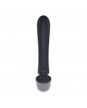 2 en 1 Vibromasseur rabbit et wand noir USB Triple Lover Satisfyer - CC597825