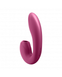 2 en 1 Vibromasseur point G avec stimulateur clitoris connecté USB rouge Sunray Satisfyer - CC597807
