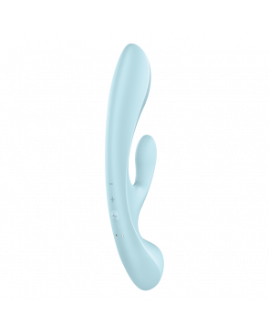 2 en 1 Rabbit point G avec stimulateur de clitoris et Wand Bleu USB Triple Oh Satisfyer - CC597813