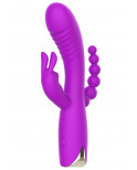 Vibromasseur triple stimulation très puissant violet USB - WS-NV062PUR