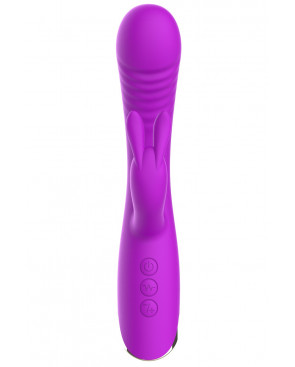 Vibromasseur triple stimulation très puissant violet USB - WS-NV062PUR
