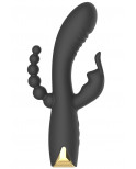 Vibromasseur triple stimulation très puissant noir USB - WS-NV062BLK