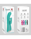 Vibromasseur rabbit rose chauffant avec fonction va-et-vient, USB - WS-NV040