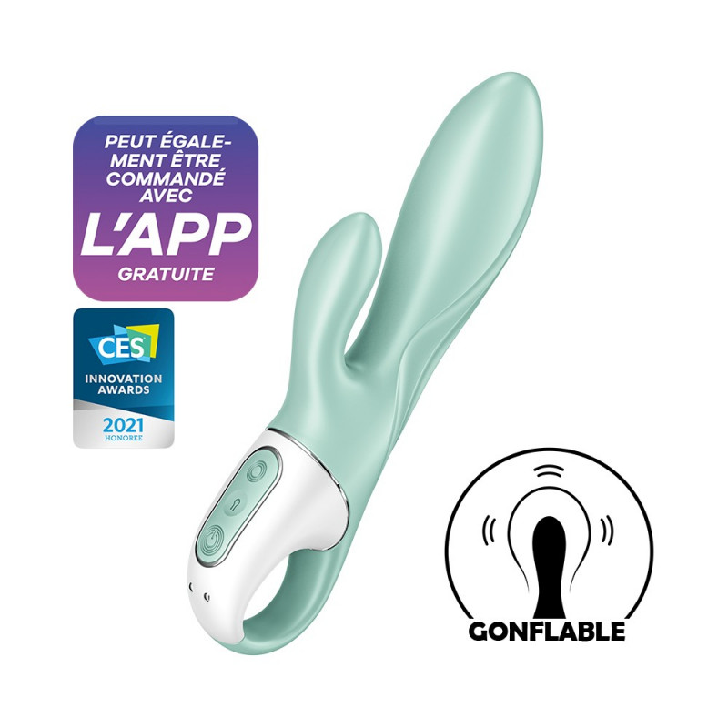 Vibromasseur rabbit gonflant connecté, USB Air Pump Bunny 5 Satisfyer - CC597801 Vibromasseur rabbit gonflant connecté, USB Air Pump Bunny 5 Satisfyer - CC597801