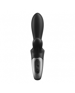 Vibromasseur rabbit noir USB, chauffant et connecté Heat Climax  Satisfyer - CC597791