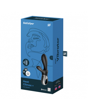 Vibromasseur rabbit noir USB, chauffant et connecté Heat Climax  Satisfyer - CC597791