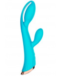 Vibromasseur bleu avec stimulateur de clitoris LRIS USB - LRISBLUE