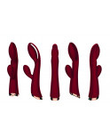 Vibromasseur rouge avec stimulateur de clitoris LRIS USB - LRISRED