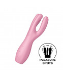Vibromasseur point G avec stimulateur de clitoris USB rose Threesome 3 Satisfyer - CC597778 Vibromasseur point G avec stimulateur de clitoris USB rose Threesome 3 Satisfyer - CC597778