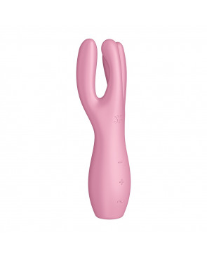 Vibromasseur point G avec stimulateur de clitoris USB rose Threesome 3 Satisfyer - CC597778