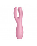 Vibromasseur point G avec stimulateur de clitoris USB rose Threesome 3 Satisfyer - CC597778 Vibromasseur point G avec stimulateur de clitoris USB rose Threesome 3 Satisfyer - CC597778