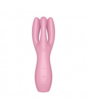 Vibromasseur point G avec stimulateur de clitoris USB rose Threesome 3 Satisfyer - CC597778