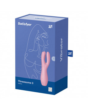 Vibromasseur point G avec stimulateur de clitoris USB rose Threesome 3 Satisfyer - CC597778