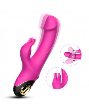 Vibromasseur Rabbit rose 9 modes de vibrations puissantes - USK-V10PNK