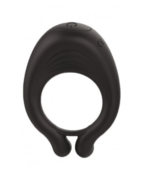 OCTAVE, Cockring Noir dans un silicone médical doux avec 1 mode de vibration - COR035BLK
