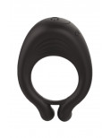 OCTAVE, Cockring Noir dans un silicone médical doux avec 1 mode de vibration - COR035BLK