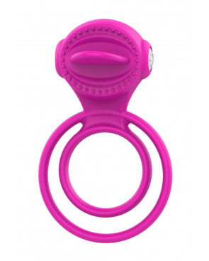 Anneau vibrant à 2 anneaux 1 mode de vibration très extensible rose - COR-043FUS
