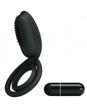Cockring vibrant en silicone avec stimulateur clitoridien Esther - CC592166
