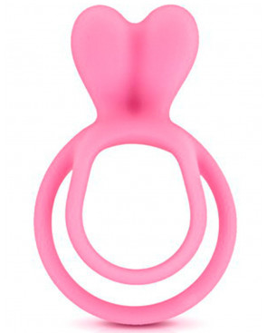 Double cockring rose avec stimulateur de clitoris - CC5710050050