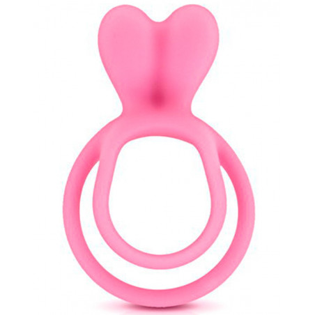 Double cockring rose avec stimulateur de clitoris - CC5710050050
