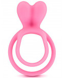 Double cockring rose avec stimulateur de clitoris - CC5710050050