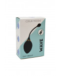 WAVE, Un Œuf vibrant noir USB avec télécommande, dans un silicone médical doux et lisse - B50BLK