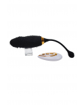 HAPPY, Un Œuf vibrant long USB avec télécommande, dans un silicone médical doux et lisse - B70BLK