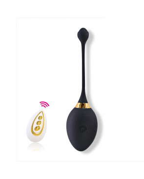 Œuf vibrant noir télécommandé USB noir - TOD-065ABLK