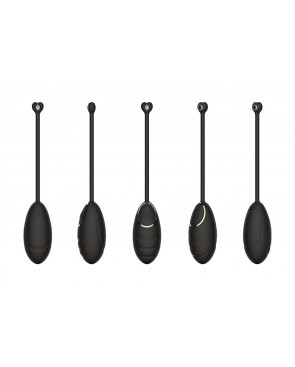 Œuf vibrant noir avec télécommande USB - DAISYBLACK