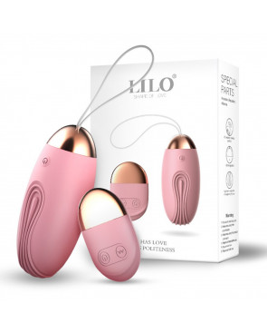 Oeuf vibrant rainuré rose USB avec télécommande - TOD-008PNK