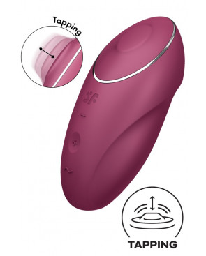 Vibromasseur à poser, stimulateur clitoridien rouge Tap  Climax 1 Satisfyer - CC597858