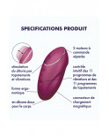 Vibromasseur à poser, stimulateur clitoridien rouge Tap  Climax 1 Satisfyer - CC597858