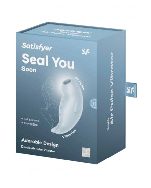 Stimulateur de clitoris vibration et air pulsé USB bleu Seal You Soon Satisfyer - CC597851