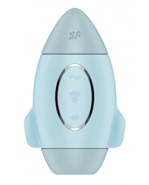 Stimulateur de clitoris violet vibration et air pulsé USB vert Mission control Satisfyer - CC597853
