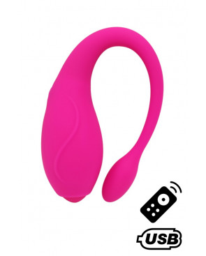 TANDEM Rose, stimulateur pour couple USB avec télécommande en silicone médical - BQ125PNK