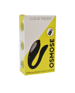 OSMOSE, stimulateur pour couple USB, à double tête, avec télécommande, en silicone médical - BQ602BLK