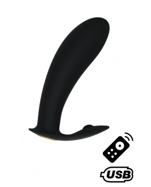 ERNEST, Mini vibromasseur avec stimulateur clitoridien USB, avec télécommande - BQ155BLK