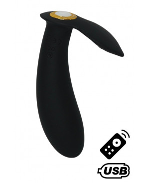 ERNEST, Mini vibromasseur avec stimulateur clitoridien USB, avec télécommande - BQ155BLK