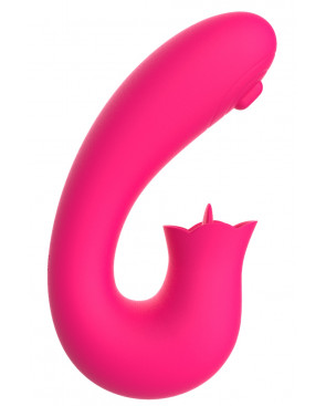 Vibromasseur 2 en 1 G-spot et stimulateur de clitoris USB Kali rose - WS-NV085