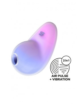 Stimulateur clitoridien par onde de pression sans contact et par vibration USB violet et rose, Pixie Dust Satisfyer - CC597836