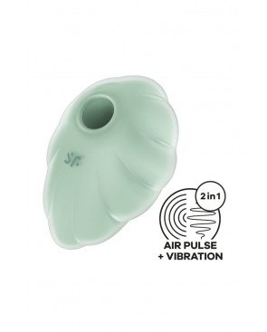 Stimulateur clitoridien par onde de pression sans contact et par vibration USB vert menthe, Cloud Dancer Satisfyer - CC597838