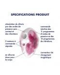 Stimulateur clitoridien par onde de pression sans contact et par vibration USB rose et blanc, Cloud Dancer Satisfyer - CC597839