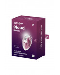 Stimulateur clitoridien par onde de pression sans contact et par vibration USB rose et blanc, Cloud Dancer Satisfyer - CC597839