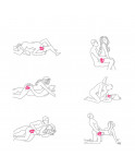 Vibromasseur de couple rose, USB avec 2 moteurs pour stimulation Point G et clitoridienne avec télécommande - TOD-062PNK