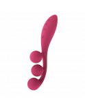 Vibromasseur triple stimulation flexible, anal, vaginale, clitoridienne Tri Ball rouge USB Satisfyer - CC597817