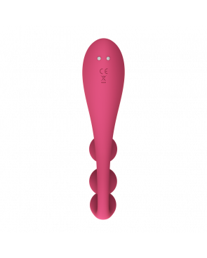 Vibromasseur triple stimulation flexible, anal, vaginale, clitoridienne Tri Ball rouge USB Satisfyer - CC597817