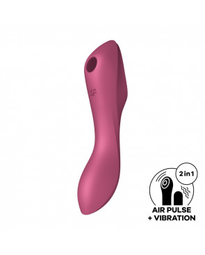 2 en 1 Stimulateur de clitoris et vibromasseur Curvy Trinity 3 rouge Satisfyer - CC597772