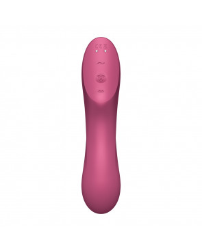 2 en 1 Stimulateur de clitoris et vibromasseur Curvy Trinity 3 rouge Satisfyer - CC597772